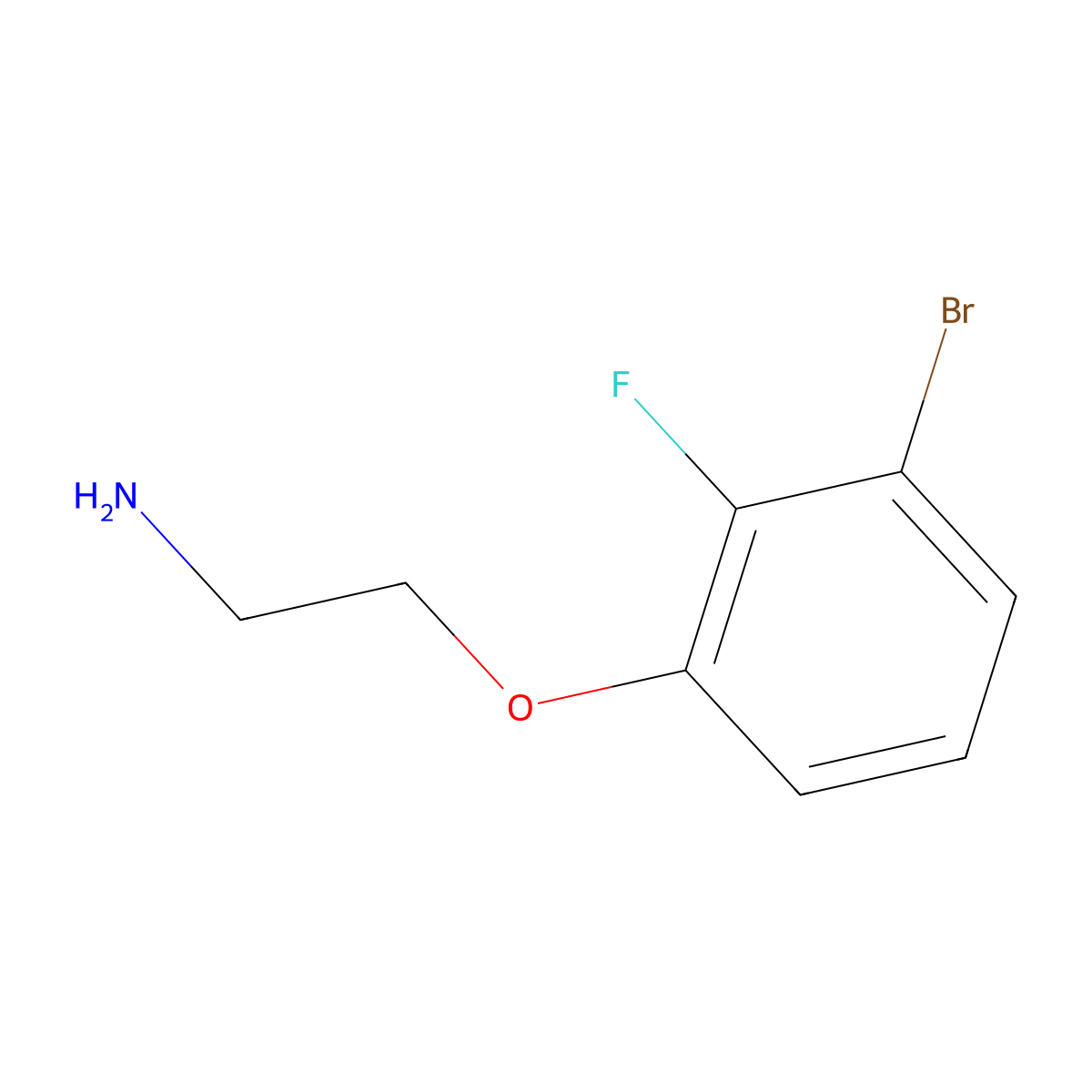 2-(3-Bromo-2-fluorophenoxy)ethan-1-amine molecular structure, CAS 1427376-99-5