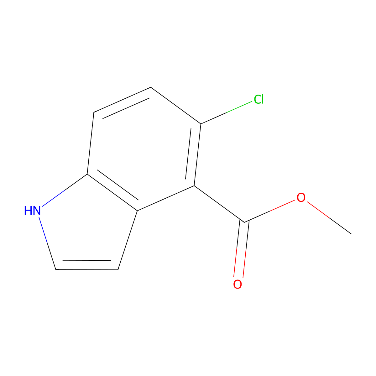 methyl 5-chloro-1H-indole-4-carboxylate molecular structure, CAS 1427377-07-8
