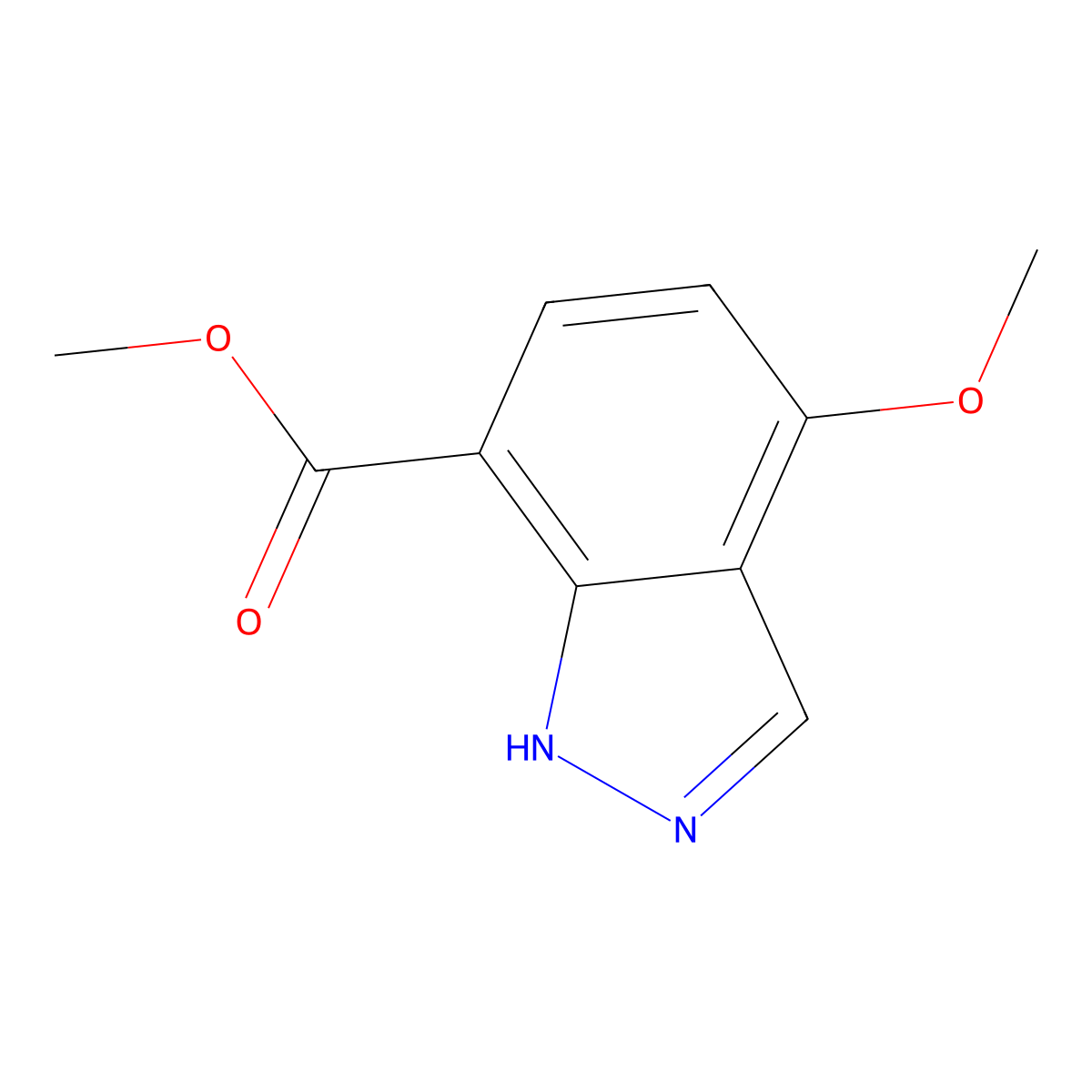 methyl 4-methoxy-1H-indazole-7-carboxylate molecular structure, CAS 1427377-63-6