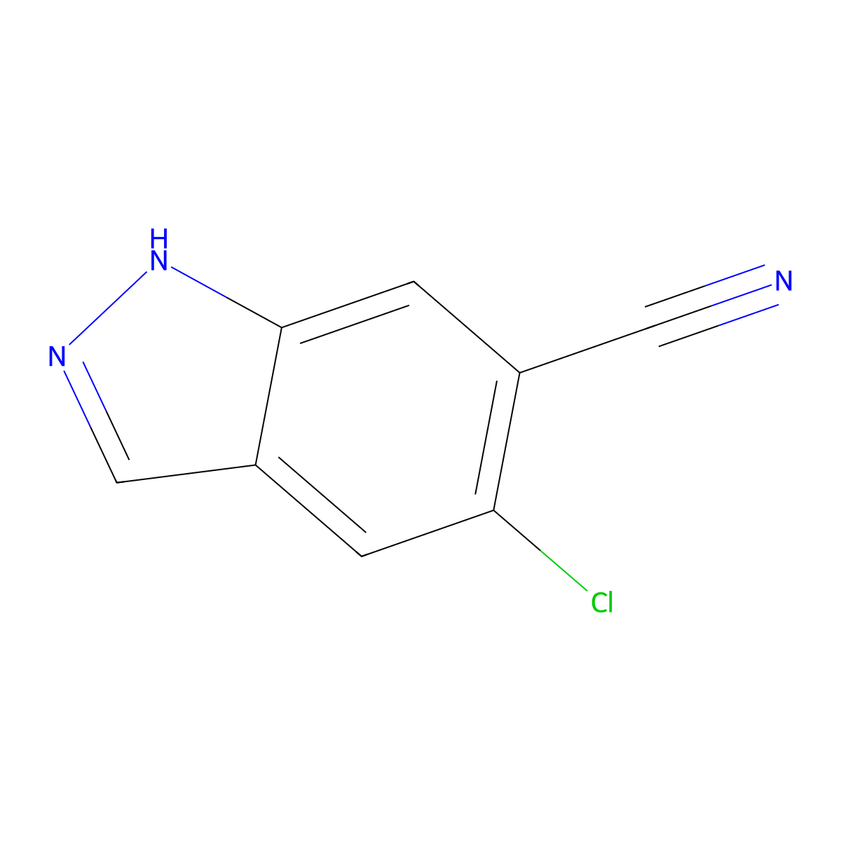 5-chloro-1H-indazole-6-carbonitrile molecular structure, CAS 1427377-95-4