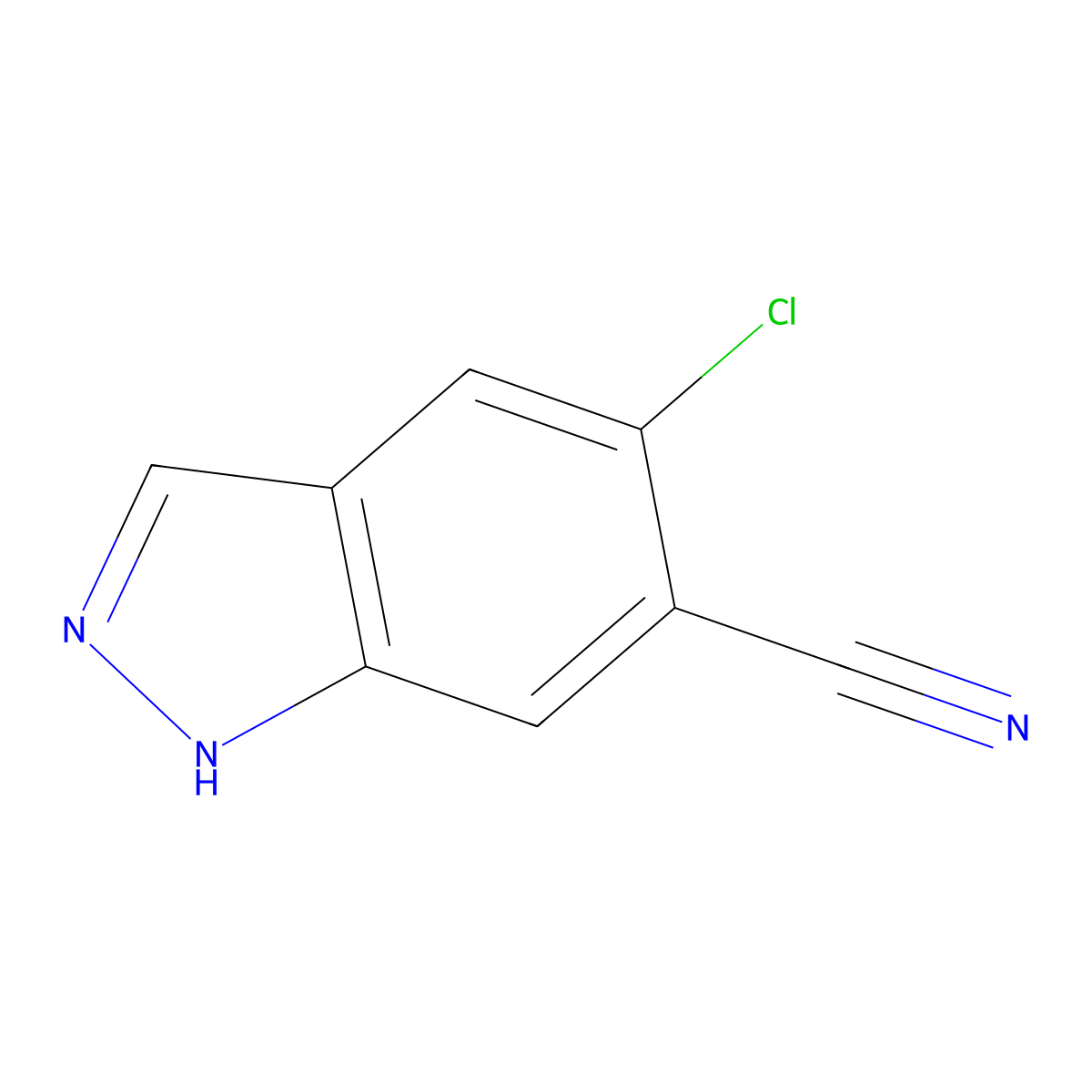 5-chloro-1H-indazole-6-carbonitrile molecular structure, CAS 1427377-95-4