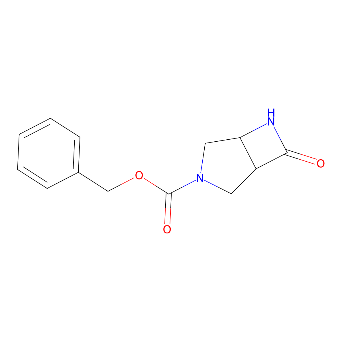Benzyl 7-oxo-3,6-diazabicyclo[3.2.0]heptane-3-carboxylate molecular structure, CAS 1427378-58-2