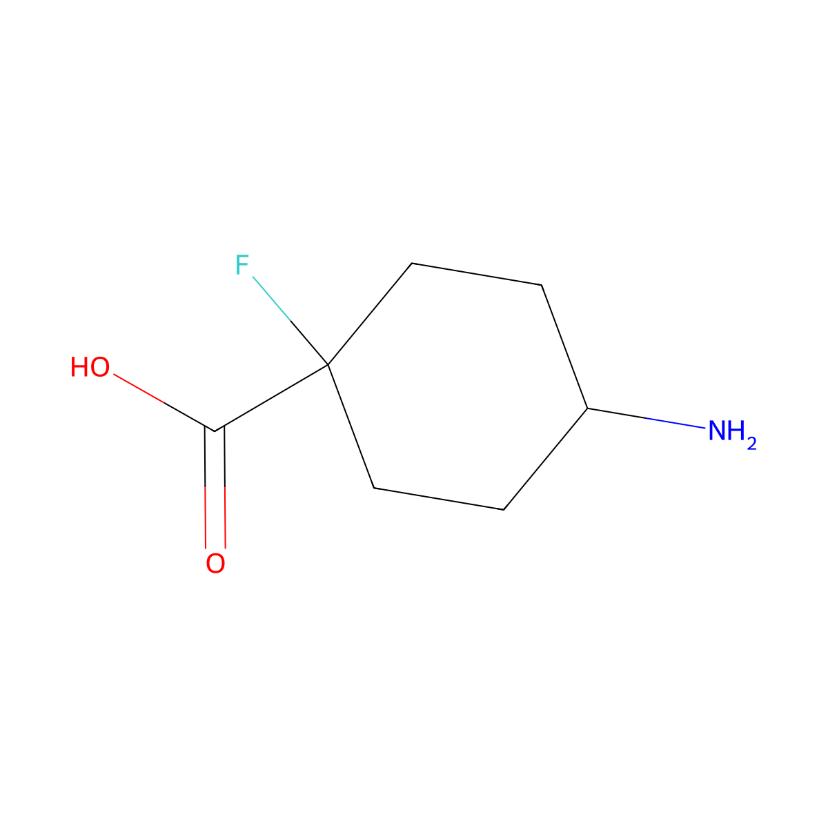 4-Amino-1-fluorocyclohexane-1-carboxylic acid molecular structure, CAS 1427378-61-7