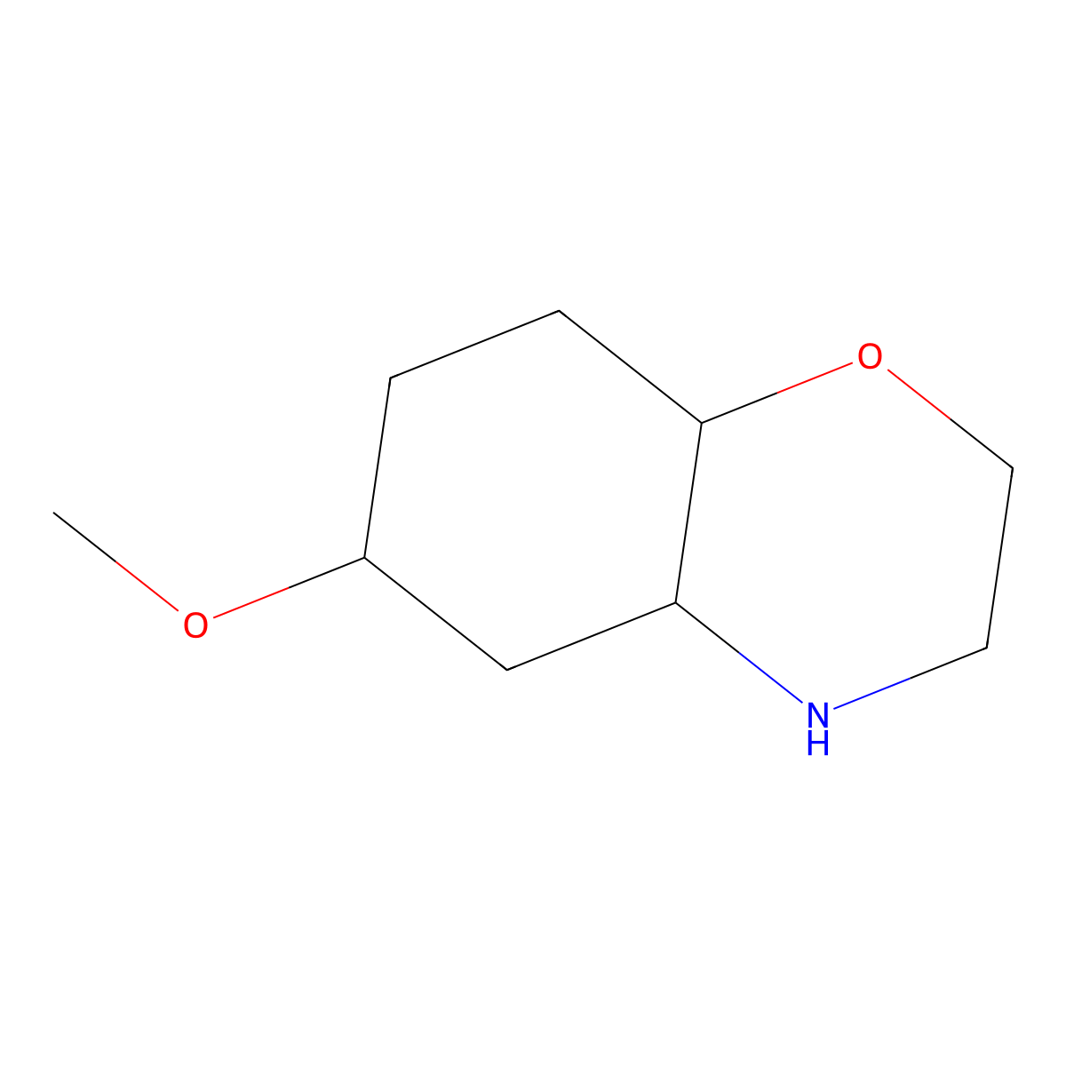 6-methoxy-octahydro-2H-1,4-benzoxazine molecular structure, CAS 1427378-63-9