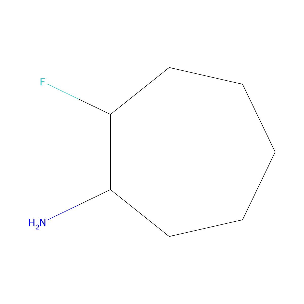 2-Fluorocycloheptan-1-amine molecular structure, CAS 1427378-70-8