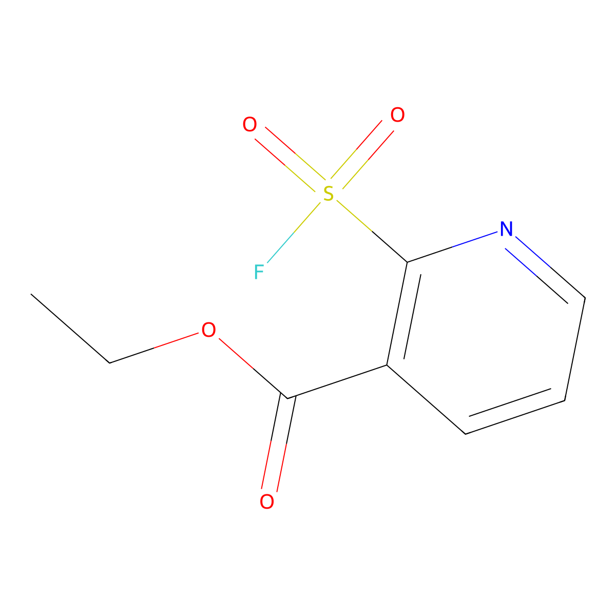 Ethyl 2-(fluorosulfonyl)pyridine-3-carboxylate molecular structure, CAS 1427378-75-3