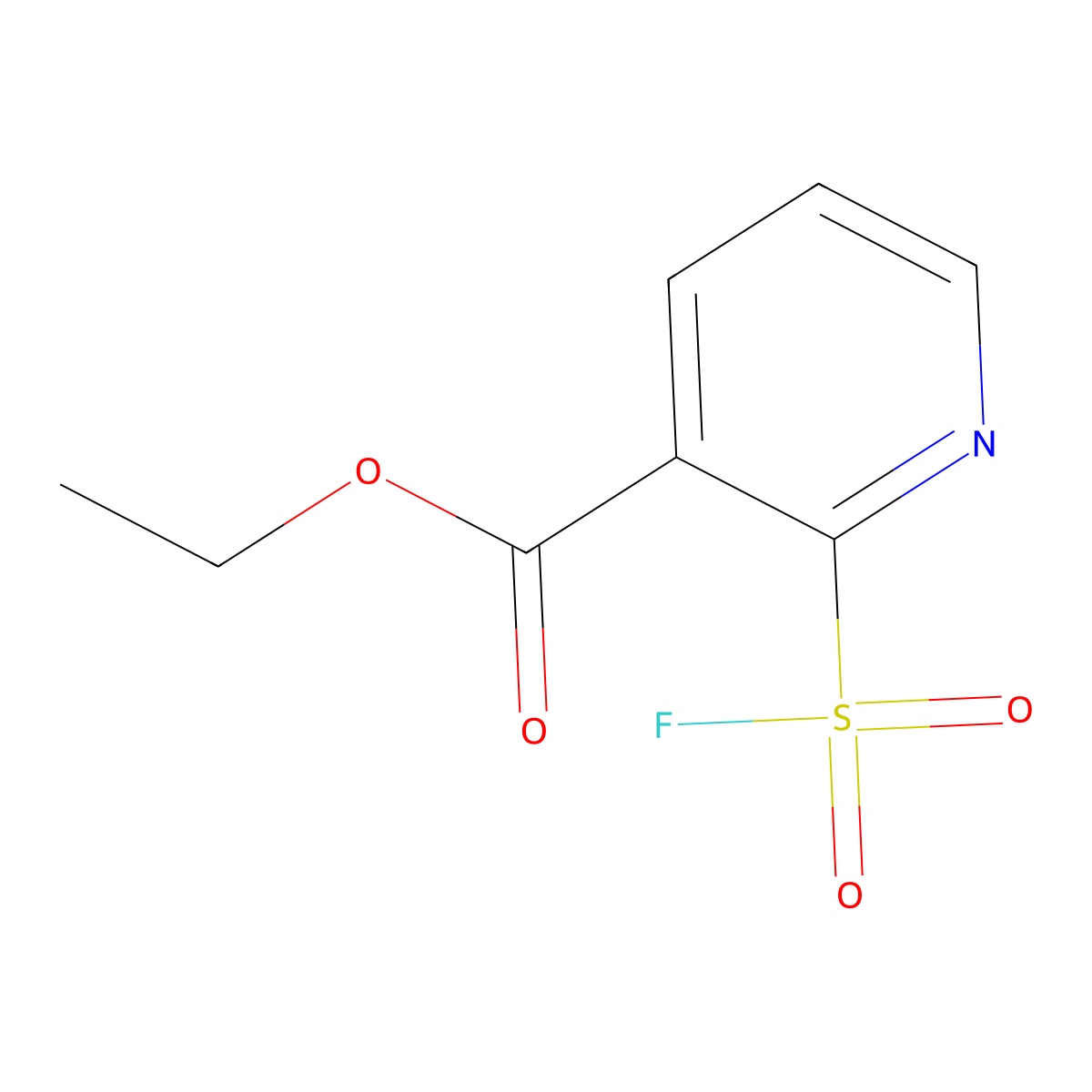 Ethyl 2-(fluorosulfonyl)pyridine-3-carboxylate molecular structure, CAS 1427378-75-3