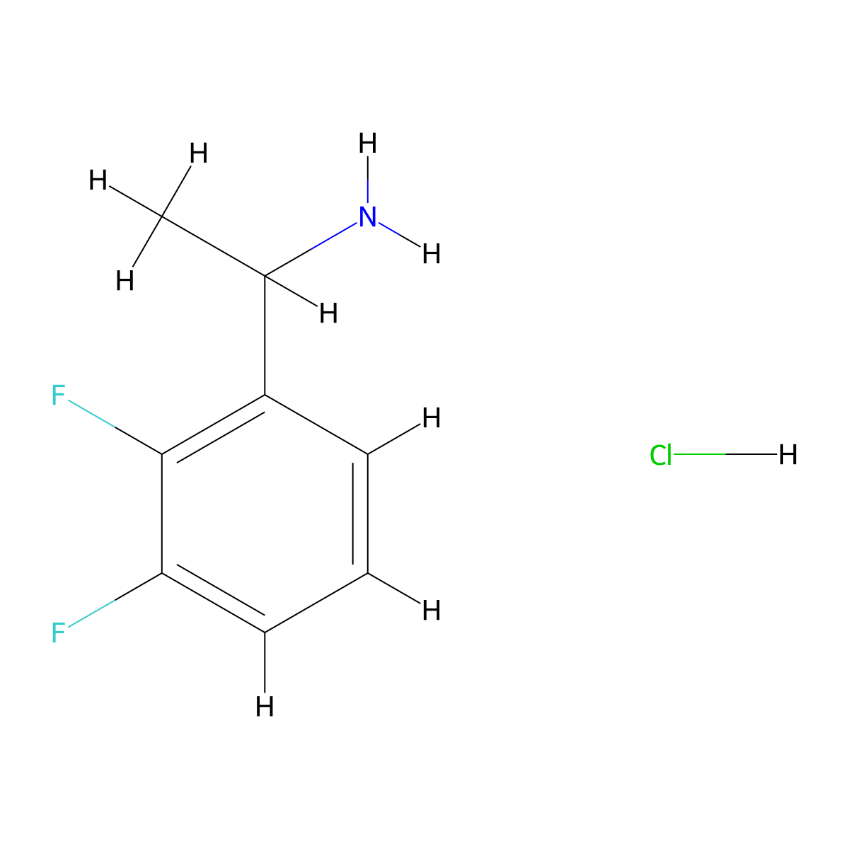 1-(2,3-Difluorophenyl)ethan-1-amine hydrochloride molecular structure, CAS 1427378-79-7