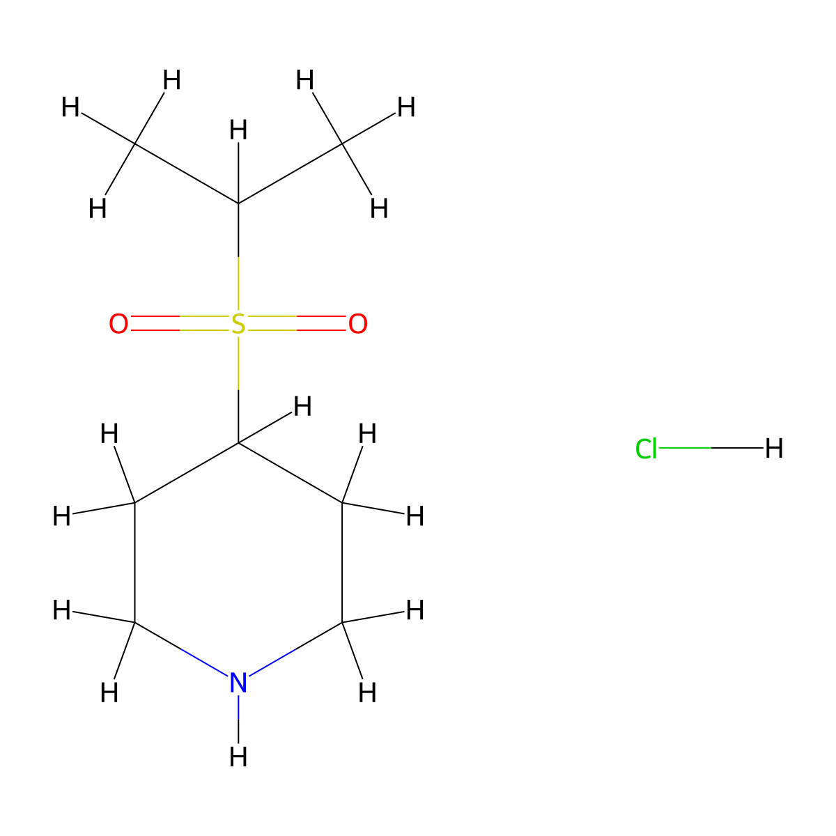4-(Propane-2-sulfonyl)piperidine hydrochloride molecular structure, CAS 1427378-84-4