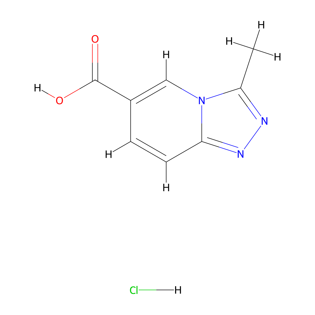 3-Methyl-[1,2,4]triazolo[4,3-a]pyridine-6-carboxylic acid hydrochloride molecular structure, CAS 1427378-85-5