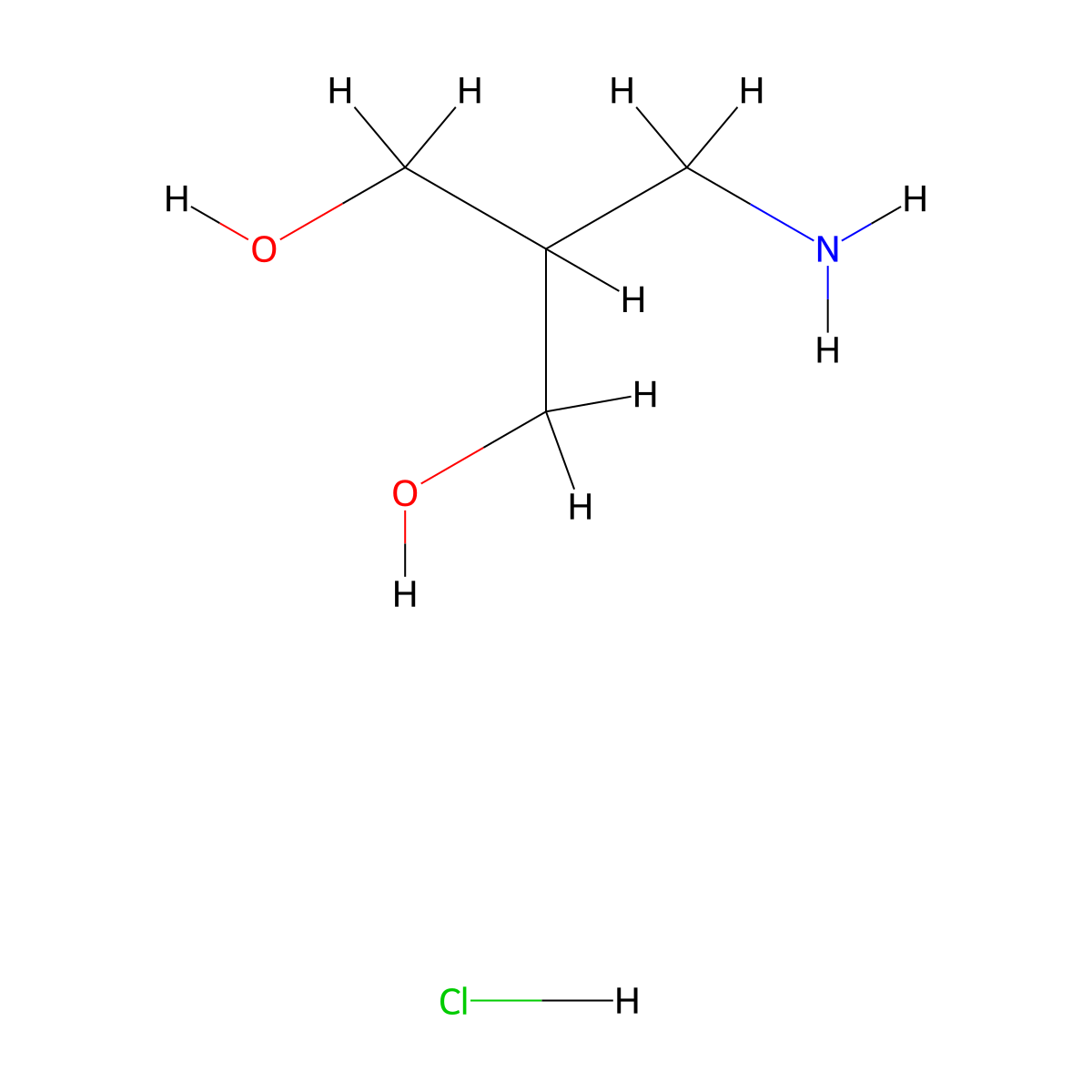 2-(Aminomethyl)propane-1,3-diol hydrochloride molecular structure, CAS 1427379-01-8