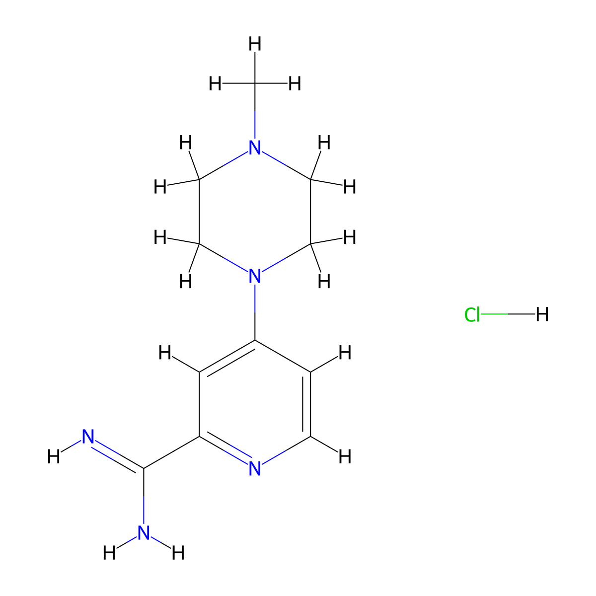 4-(4-Methylpiperazin-1-yl)pyridine-2-carboximidamide hydrochloride molecular structure, CAS 1427379-02-9