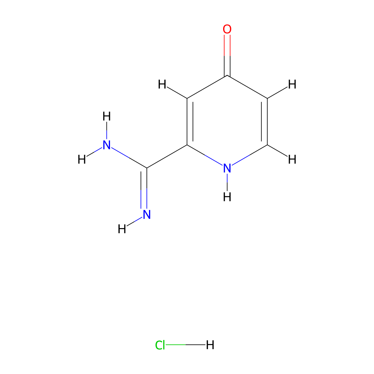 4-Oxo-1,4-dihydropyridine-2-carboximidamide hydrochloride molecular structure, CAS 1427379-04-1