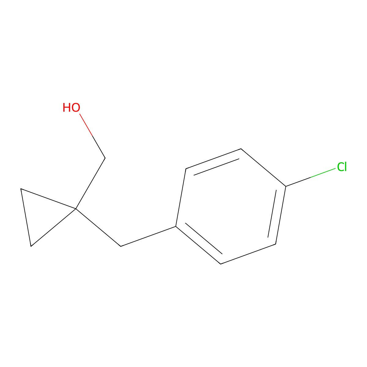 {1-[(4-Chlorophenyl)methyl]cyclopropyl}methanol molecular structure, CAS 1427379-06-3