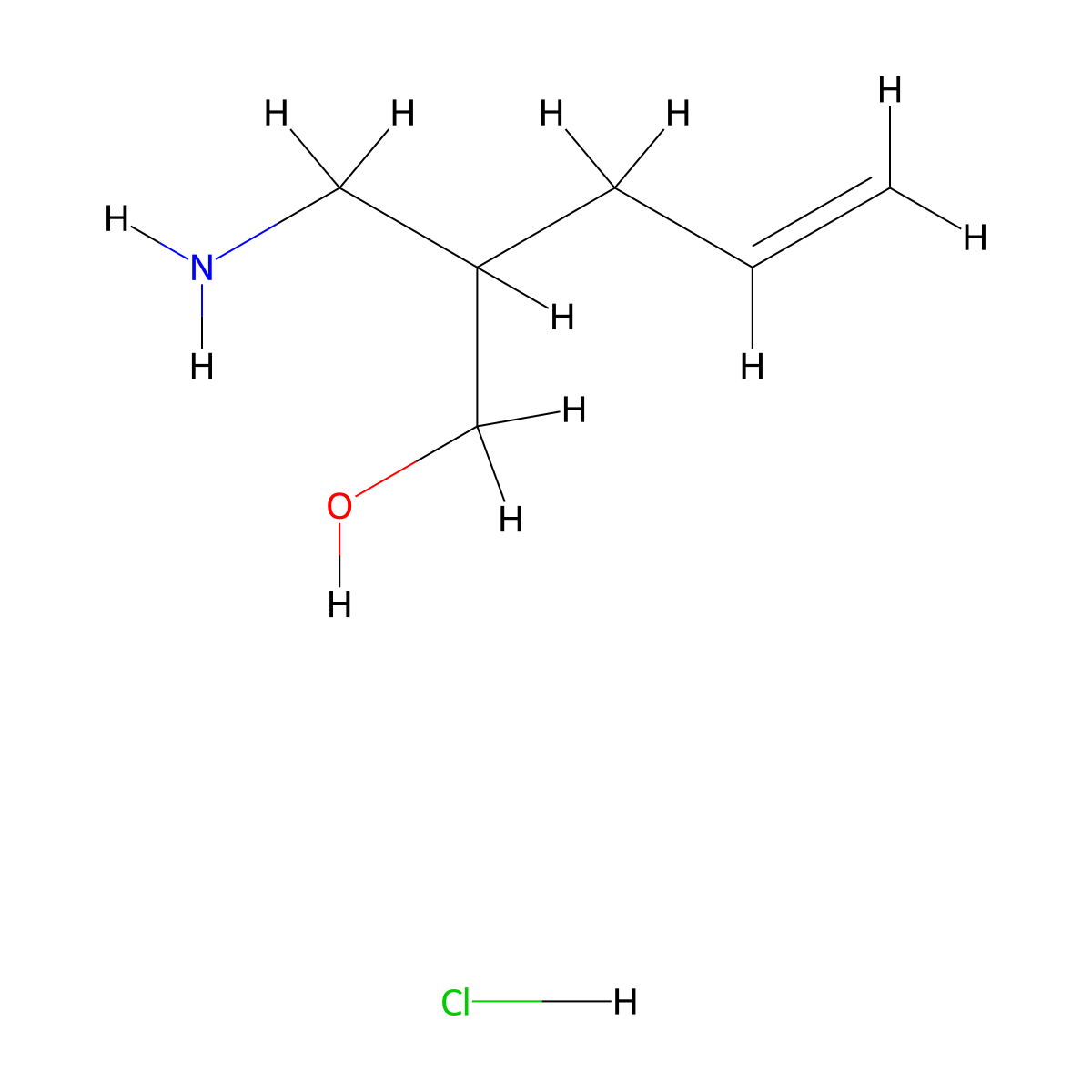 2-(Aminomethyl)pent-4-en-1-ol hydrochloride molecular structure, CAS 1427379-14-3