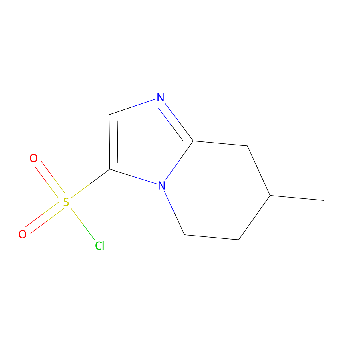 7-methyl-5H,6H,7H,8H-imidazo[1,2-a]pyridine-3-sulfonyl chloride molecular structure, CAS 1427379-20-1