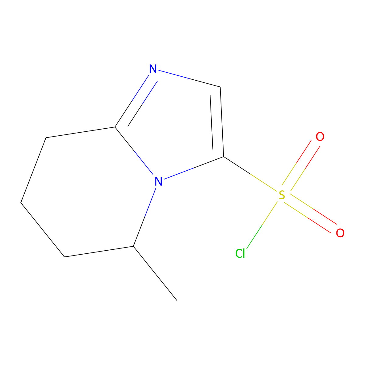 5-methyl-5H,6H,7H,8H-imidazo[1,2-a]pyridine-3-sulfonyl chloride molecular structure, CAS 1427379-35-8