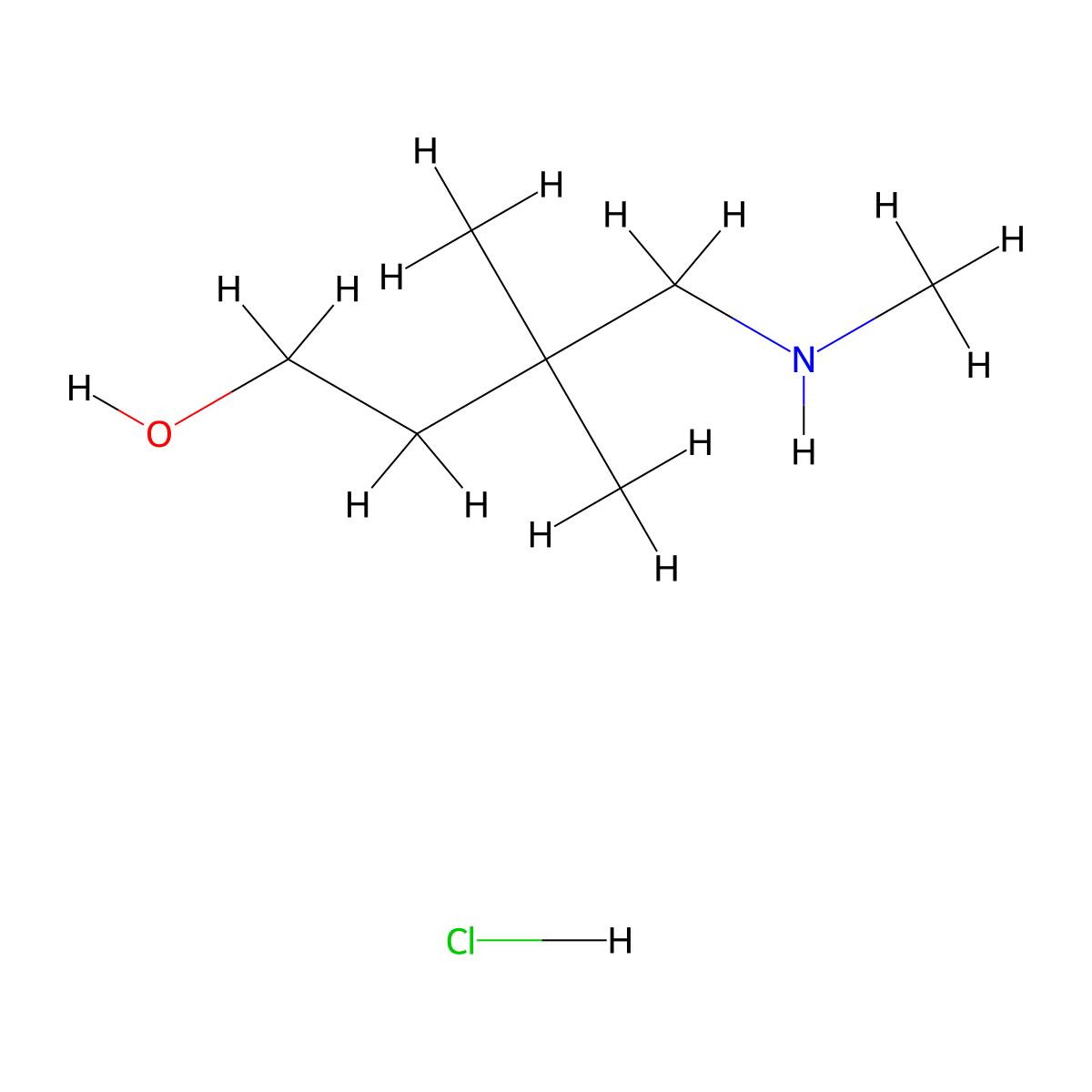 3,3-Dimethyl-4-(methylamino)butan-1-ol hydrochloride molecular structure, CAS 1427379-38-1