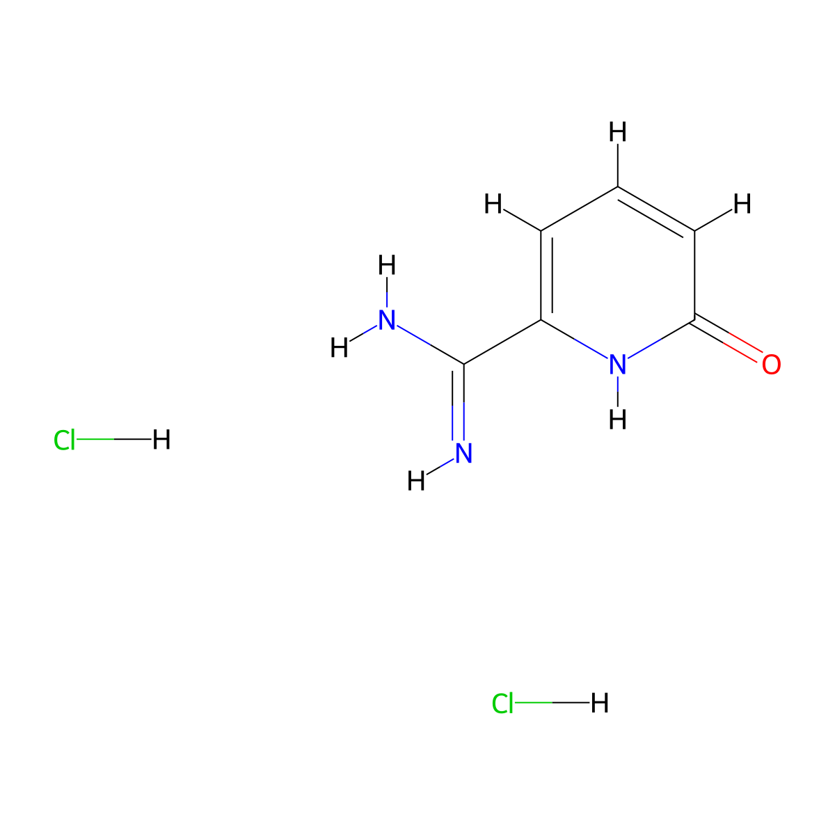 6-Oxo-1,6-dihydropyridine-2-carboximidamide dihydrochloride molecular structure, CAS 1427379-50-7