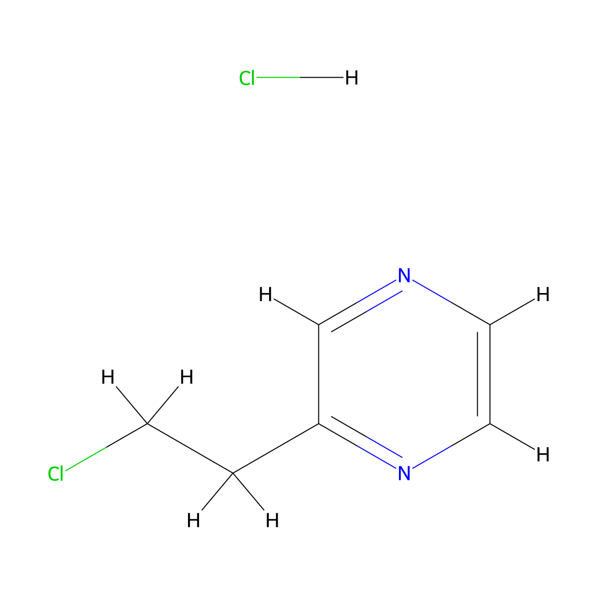 2-(2-Chloroethyl)pyrazine hydrochloride molecular structure, CAS 1427379-53-0