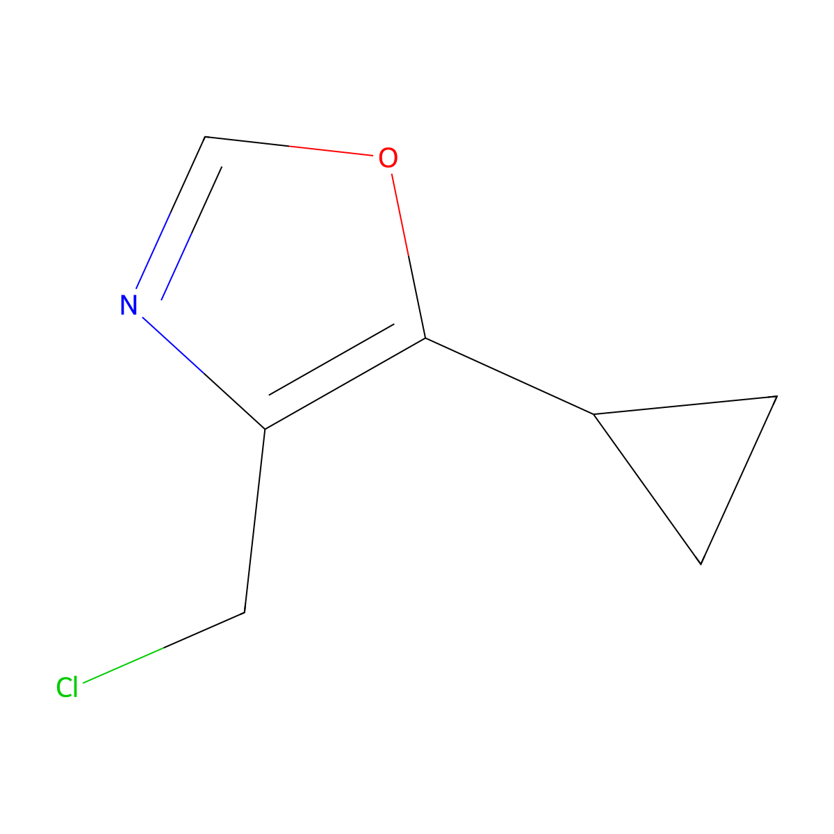 4-(Chloromethyl)-5-cyclopropyl-1,3-oxazole molecular structure, CAS 1427379-67-6