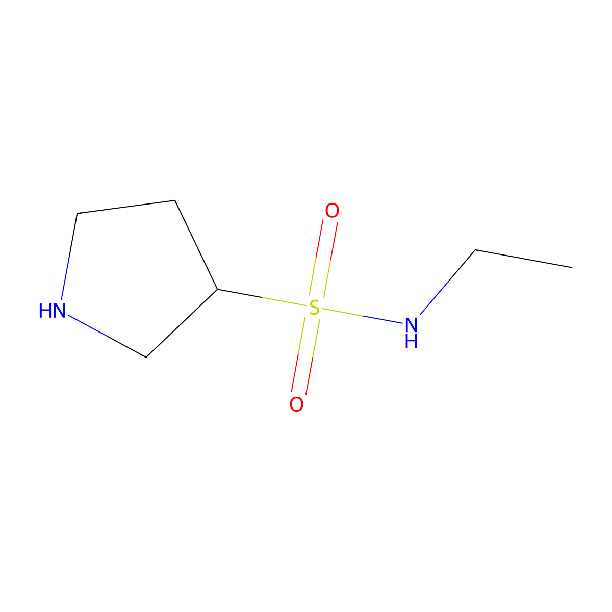 N-ethylpyrrolidine-3-sulfonamide molecular structure, CAS 1427379-69-8