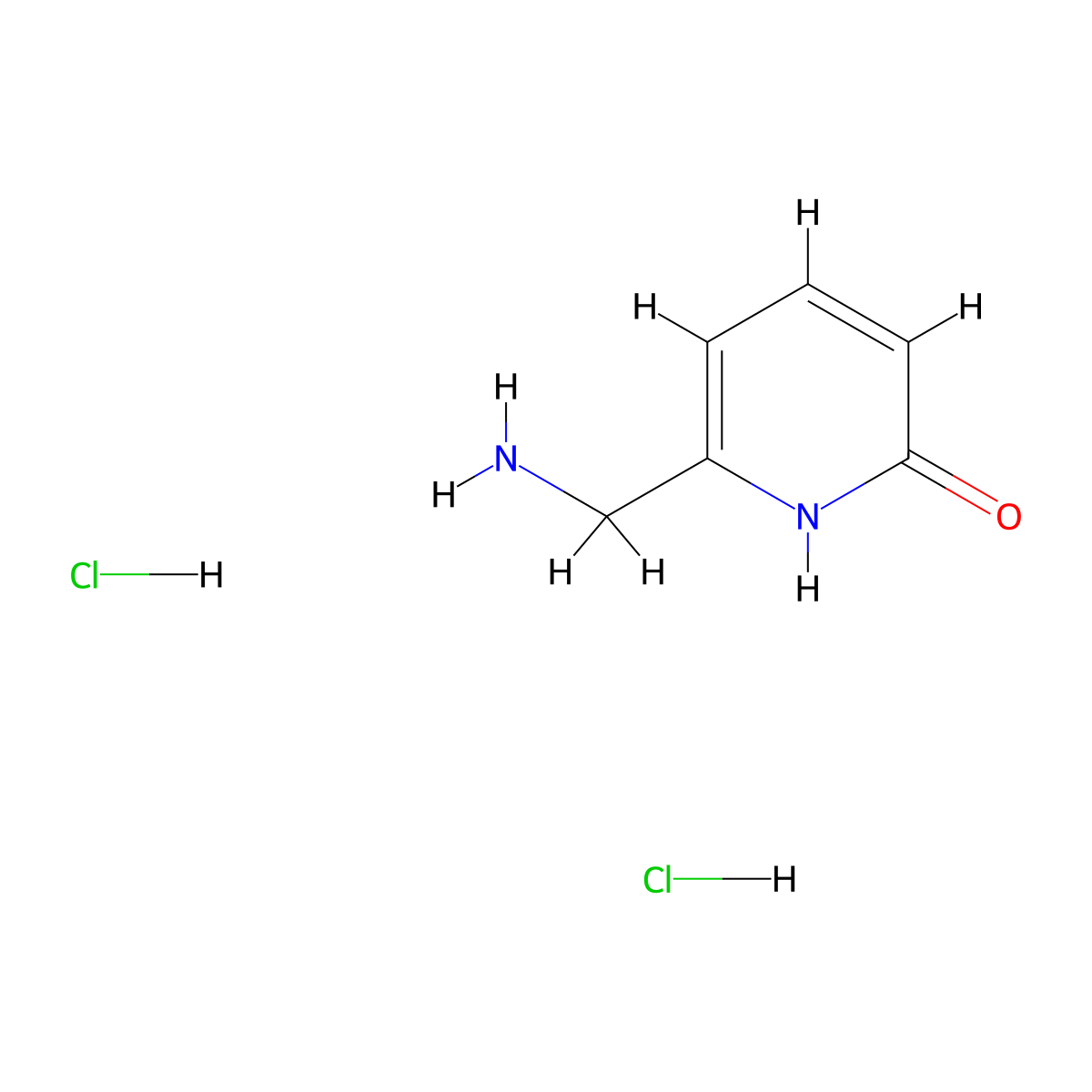 6-(Aminomethyl)-1,2-dihydropyridin-2-one dihydrochloride molecular structure, CAS 1427379-72-3
