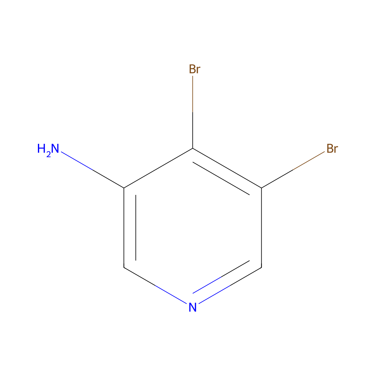 4,5-Dibromopyridin-3-amine molecular structure, CAS 1427379-89-2