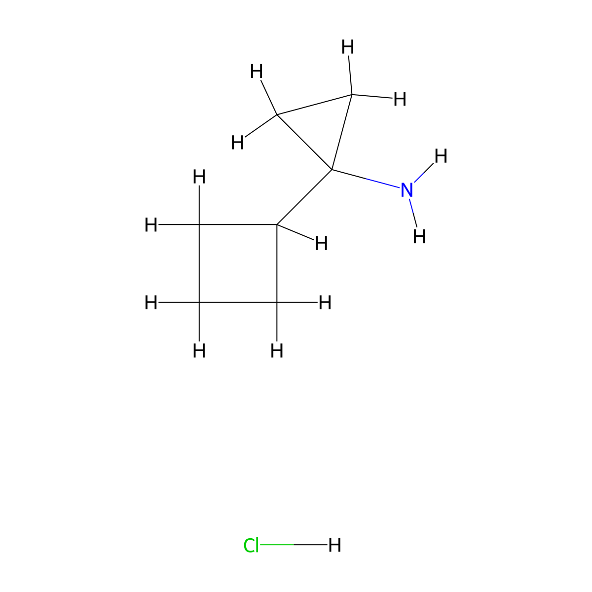 1-Cyclobutylcyclopropan-1-amine hydrochloride molecular structure, CAS 1427379-90-5