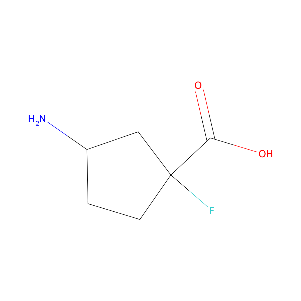 3-Amino-1-fluorocyclopentane-1-carboxylic acid molecular structure, CAS 1427379-91-6