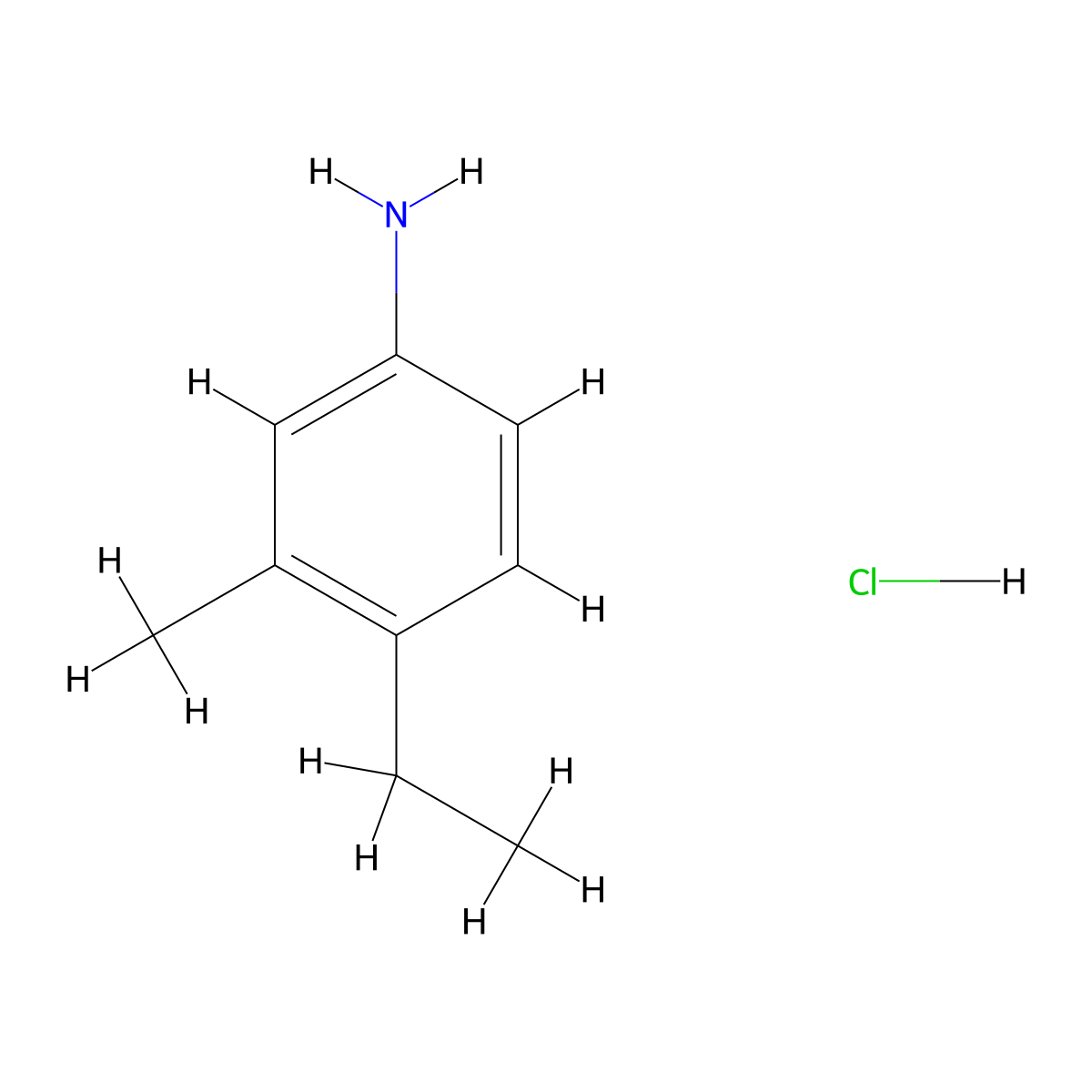 4-Ethyl-3-methylaniline hydrochloride molecular structure, CAS 1427379-96-1
