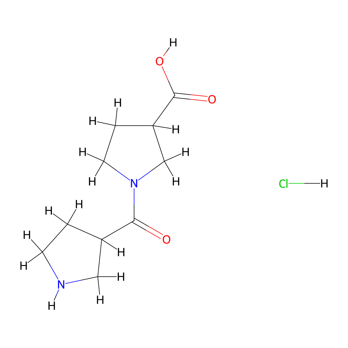 1-(Pyrrolidine-3-carbonyl)pyrrolidine-3-carboxylic acid hydrochloride molecular structure, CAS 1427380-11-7