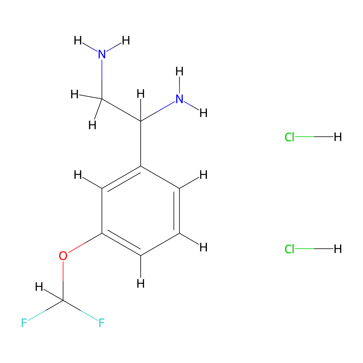 1-[3-(Difluoromethoxy)phenyl]ethane-1,2-diamine dihydrochloride molecular structure, CAS 1427380-12-8