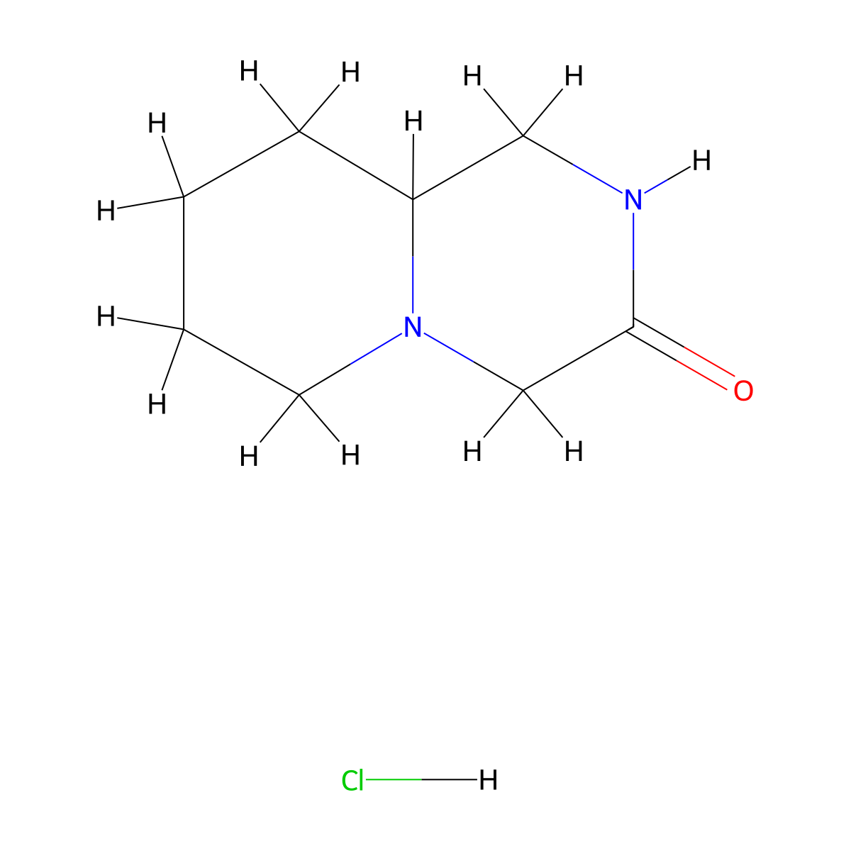 octahydro-1H-pyrido[1,2-a]piperazin-3-one hydrochloride molecular structure, CAS 1427380-17-3