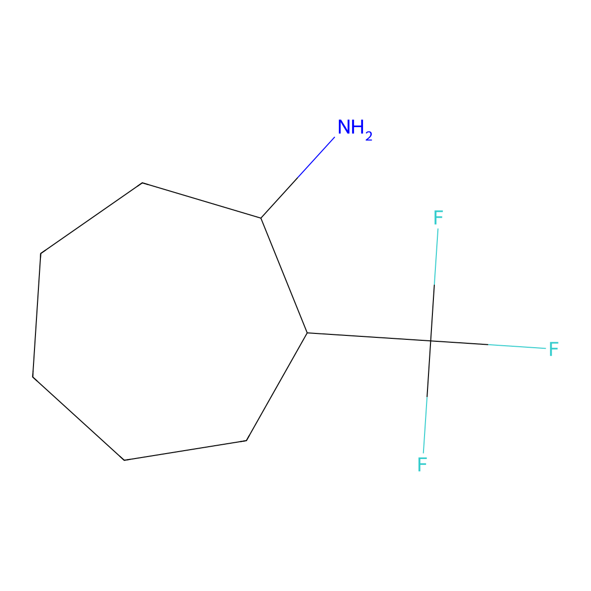 2-(Trifluoromethyl)cycloheptan-1-amine molecular structure, CAS 1427380-20-8
