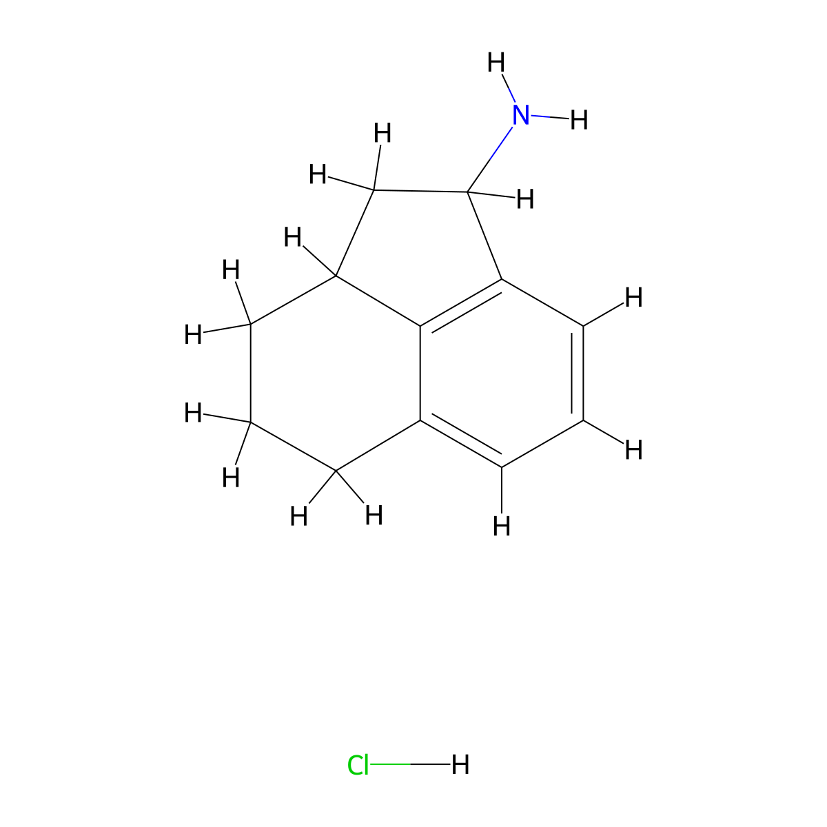 1,2,2a,3,4,5-Hexahydroacenaphthylen-1-amine hydrochloride molecular structure, CAS 1427380-21-9