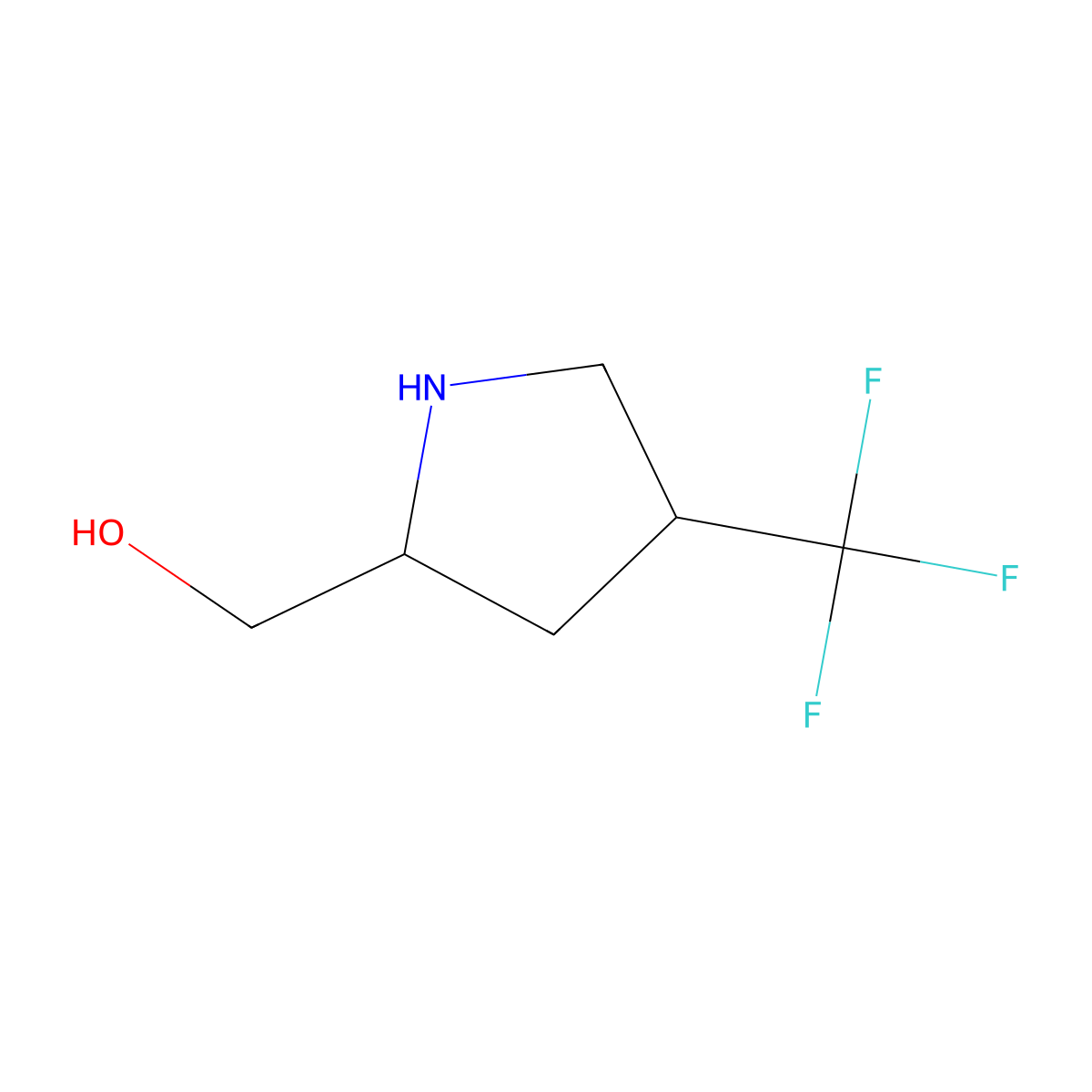 [4-(Trifluoromethyl)pyrrolidin-2-yl]methanol molecular structure, CAS 1427380-22-0