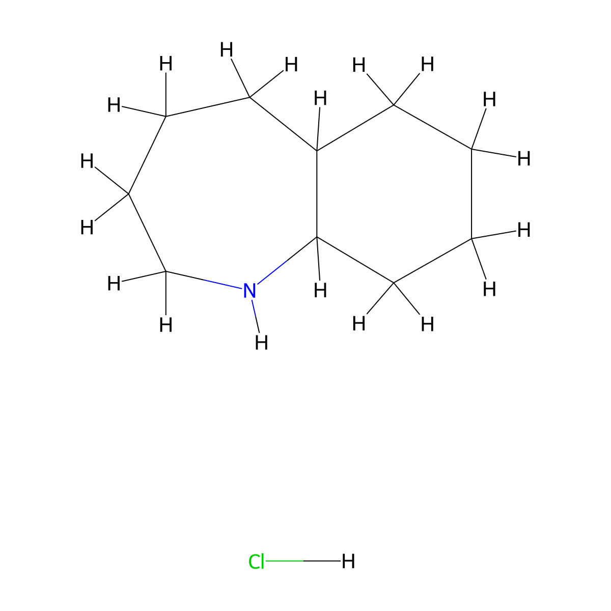 decahydro-1H-1-benzazepine hydrochloride molecular structure, CAS 1427380-23-1