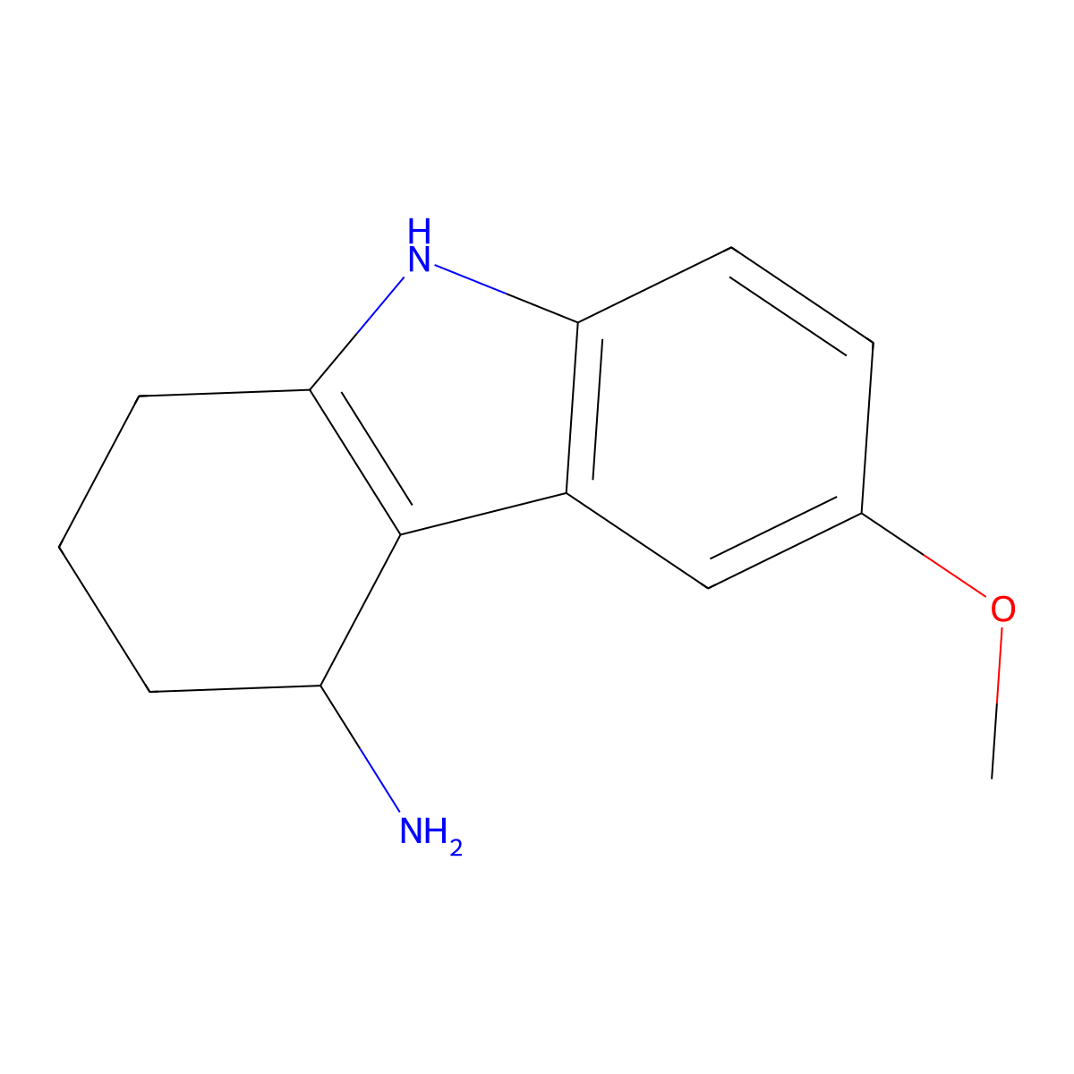 6-methoxy-2,3,4,9-tetrahydro-1H-carbazol-4-amine molecular structure, CAS 1427380-33-3