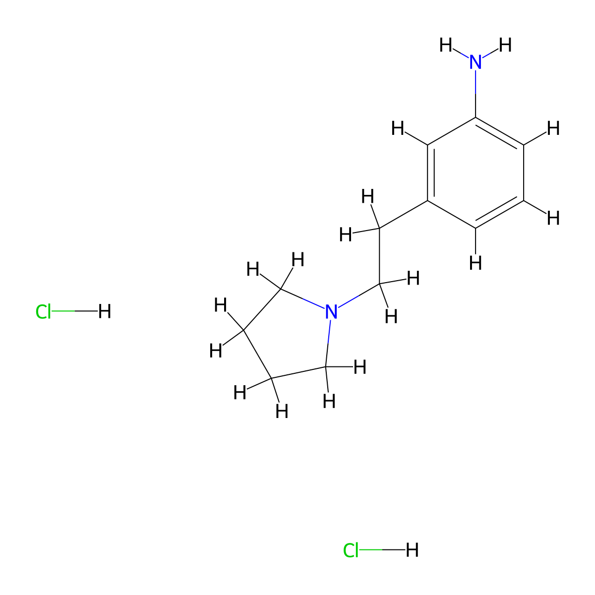 3-[2-(Pyrrolidin-1-yl)ethyl]aniline dihydrochloride molecular structure, CAS 1427380-35-5