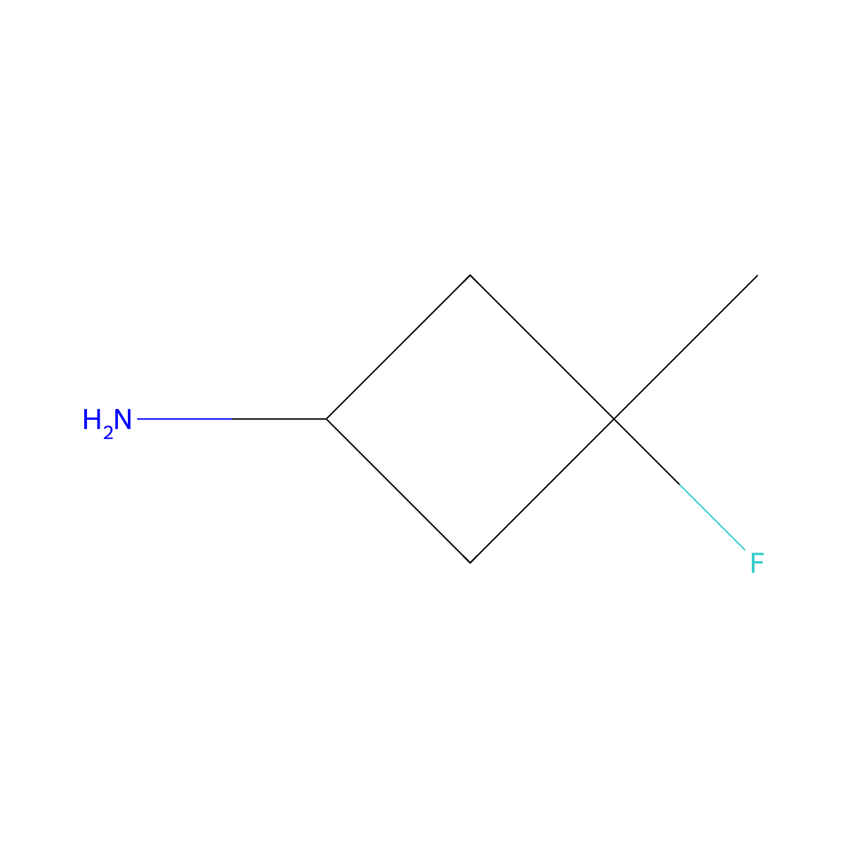 3-Fluoro-3-methylcyclobutan-1-amine molecular structure, CAS 1427380-45-7