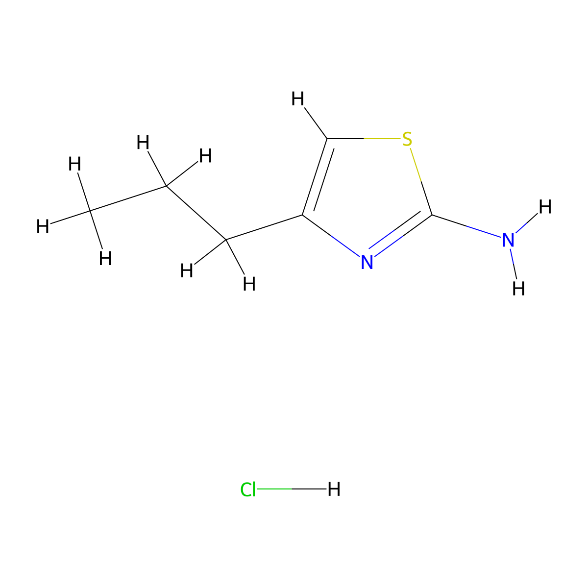 4-Propyl-1,3-thiazol-2-amine hydrochloride molecular structure, CAS 1427380-56-0