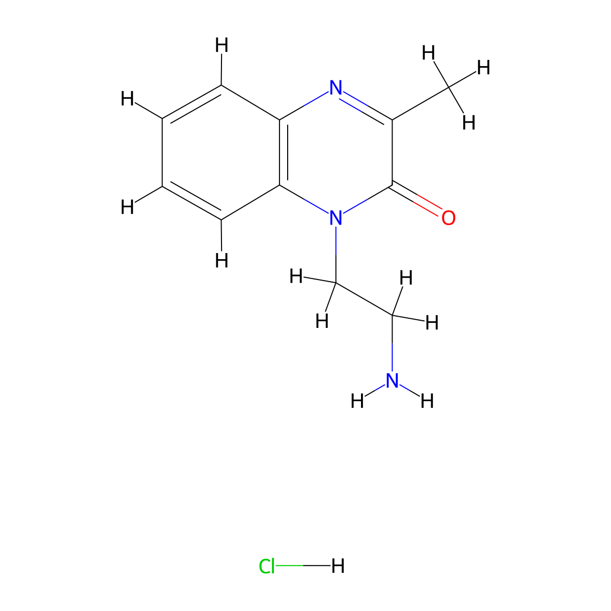 1-(2-Aminoethyl)-3-methyl-1,2-dihydroquinoxalin-2-one hydrochloride molecular structure, CAS 1427380-59-3