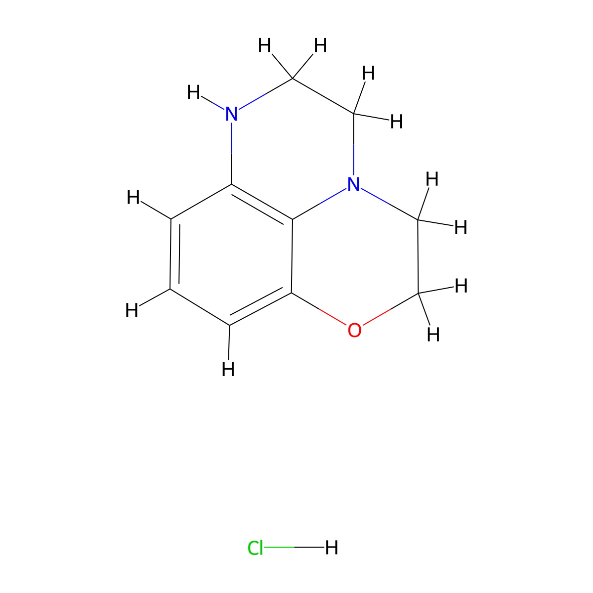 4-Oxa-1,10-diazatricyclo[7.3.1.0,5,13]trideca-5,7,9(13)-triene hydrochloride molecular structure, CAS 1427380-63-9