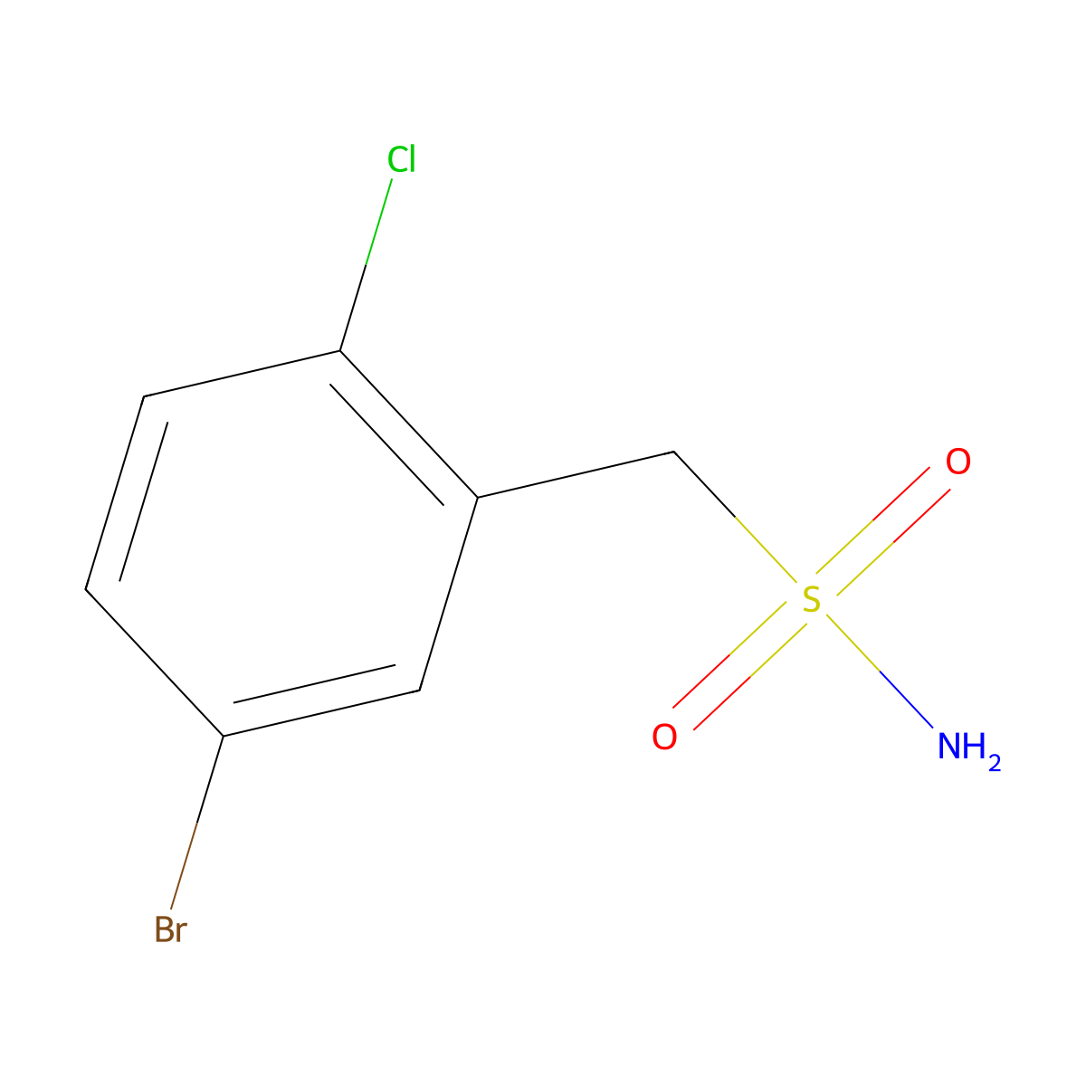 (5-Bromo-2-chlorophenyl)methanesulfonamide molecular structure, CAS 1427380-65-1