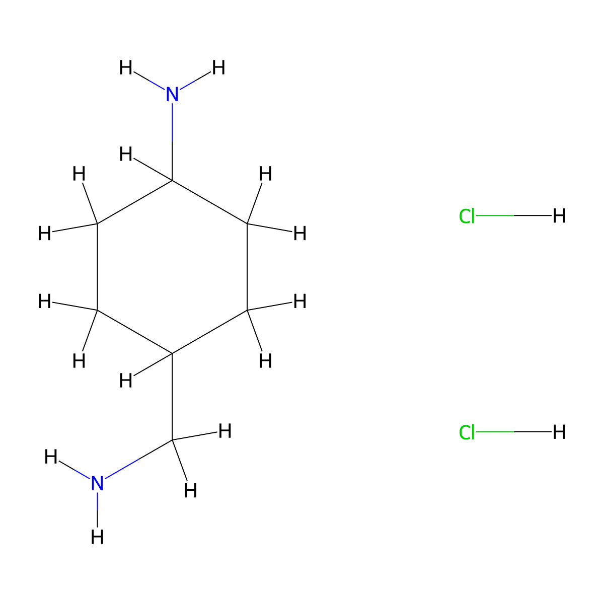 4-(Aminomethyl)cyclohexan-1-amine dihydrochloride molecular structure, CAS 1427380-67-3