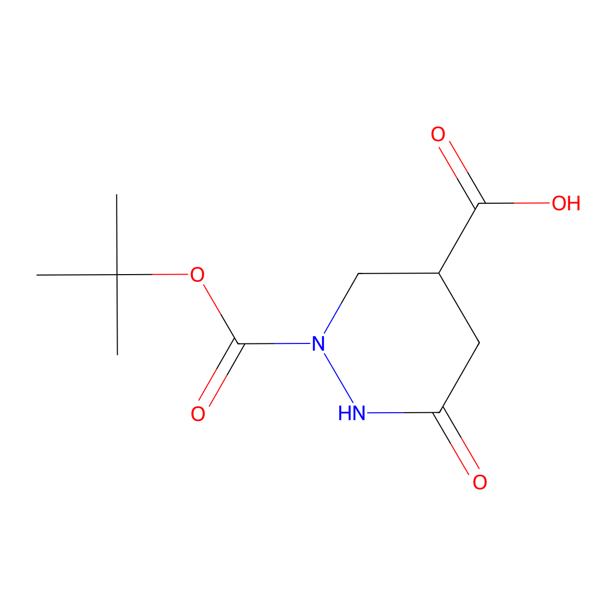 2-[(Tert-butoxy)carbonyl]-6-oxo-1,2-diazinane-4-carboxylic acid molecular structure, CAS 1427380-68-4
