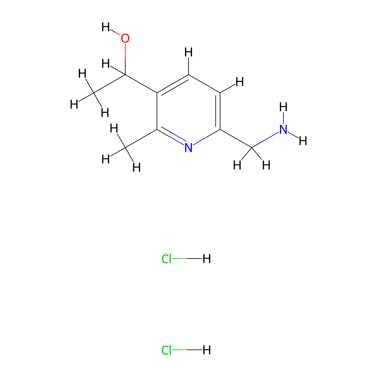 1-[6-(Aminomethyl)-2-methylpyridin-3-yl]ethan-1-ol dihydrochloride molecular structure, CAS 1427380-71-9