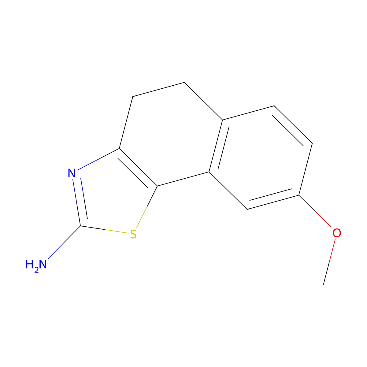 8-methoxy-4H,5H-naphtho[2,1-d][1,3]thiazol-2-amine molecular structure, CAS 1427380-76-4