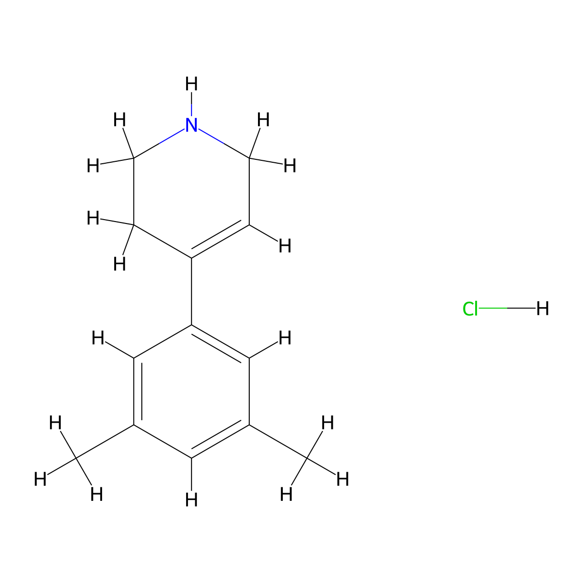 4-(3,5-Dimethylphenyl)-1,2,3,6-tetrahydropyridine hydrochloride molecular structure, CAS 1427380-83-3
